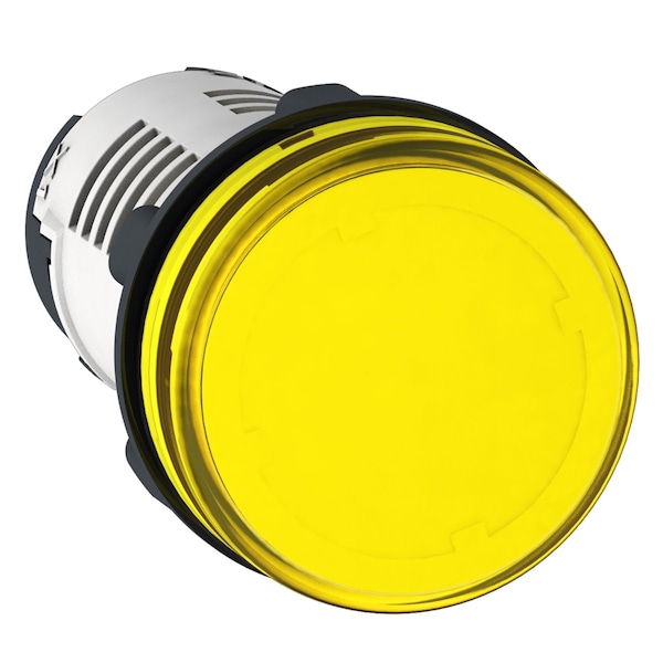 Schneider Electric Luz piloto monolítica, Harmony XB7, plástico, amarillo, 22mm, LED integrado, 110...120V CA - XB7EV05GP