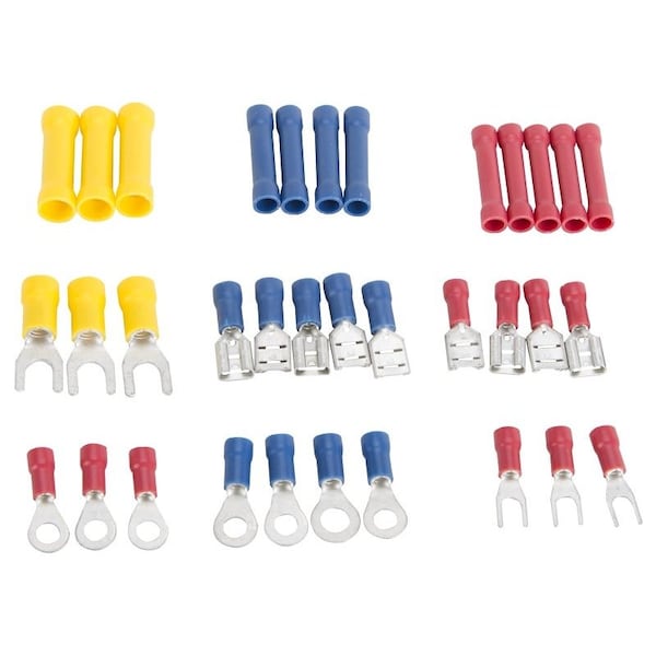 Juego de tapones para alambre de conectores eléctricos Prosource, plástico, para alambre sólido/estándar de calibre 22 a 10, 40 piezas - CP-403L