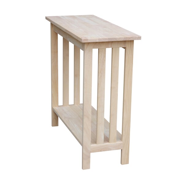 International Concepts Rectangle Mission Entry Table, 31.9 in W, 13.2 in L, 30 in H, Wood, Unfinished - OT-2812