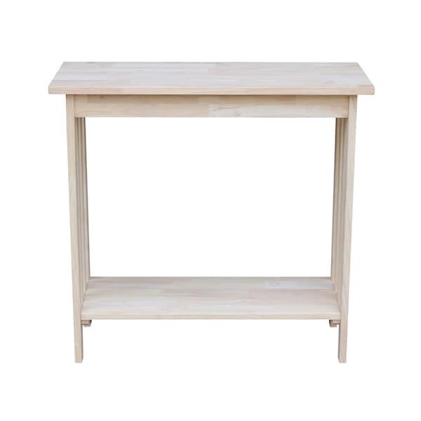 International Concepts Rectangle Mission Entry Table, 31.9 in W, 13.2 in L, 30 in H, Wood, Unfinished - OT-2812