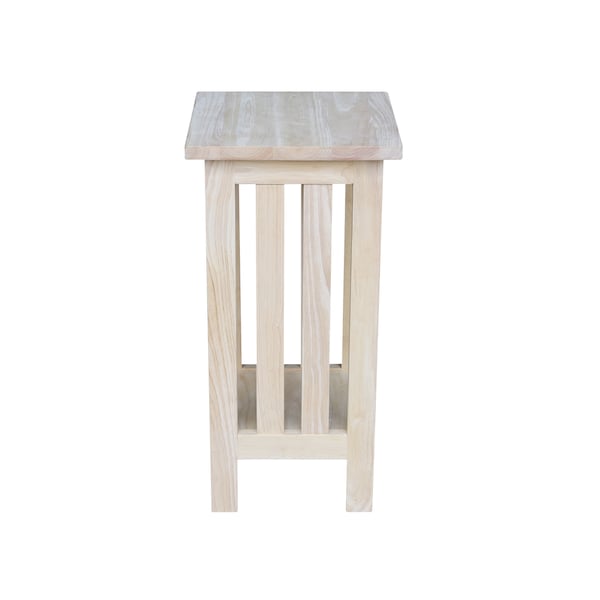 International Concepts Rectangle 24 in Mission Plant Stand, 12 in W, 12 in L, 24 in H, Wood, Unfinished - 3071