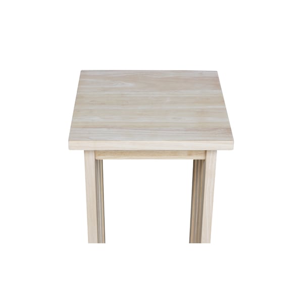 International Concepts Rectangle 24 in Mission Plant Stand, 12 in W, 12 in L, 24 in H, Wood, Unfinished - 3071