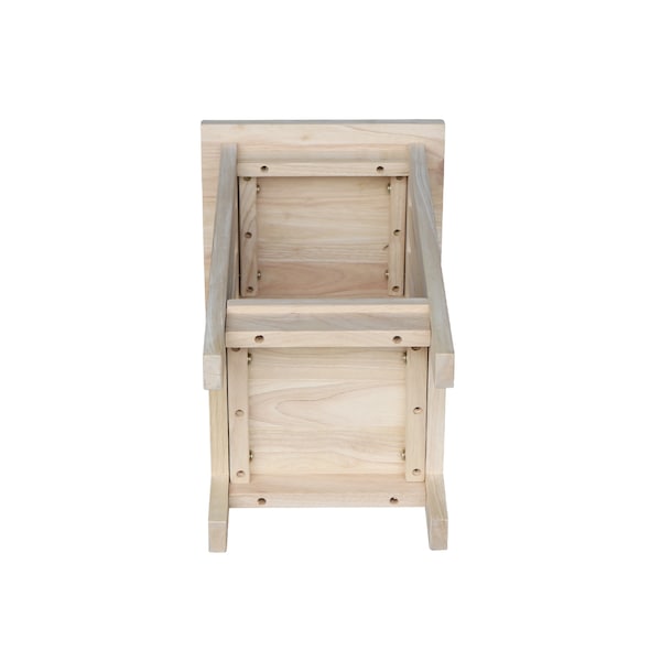 International Concepts Rectangle 24 in Mission Plant Stand, 12 in W, 12 in L, 24 in H, Wood, Unfinished - 3071