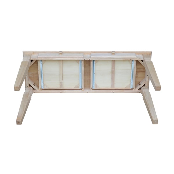 International Concepts Rectangle Java Console Table Includes 2 Drawers, 52 in W, 18 in L, 30 in H, Wood, Unfinished - OT-60S2