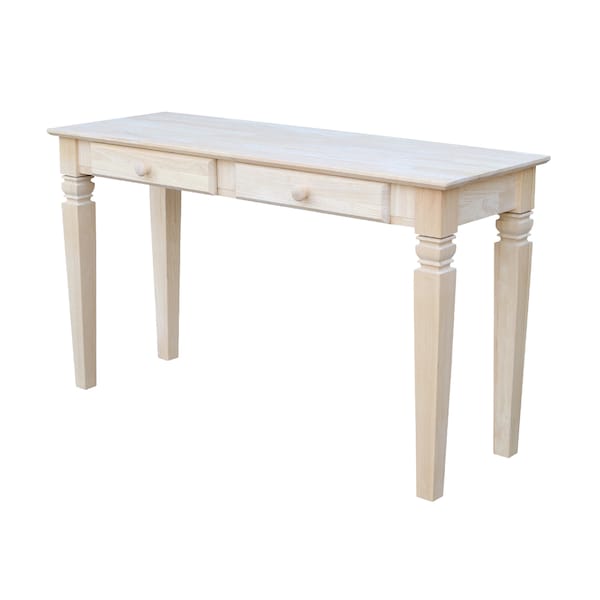 International Concepts Rectangle Java Console Table Includes 2 Drawers, 52 in W, 18 in L, 30 in H, Wood, Unfinished - OT-60S2