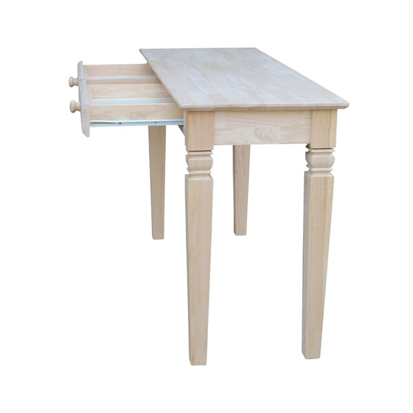 International Concepts Rectangle Java Console Table Includes 2 Drawers, 52 in W, 18 in L, 30 in H, Wood, Unfinished - OT-60S2