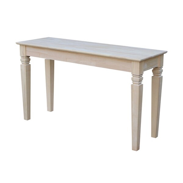 International Concepts Rectangle Java Console Table Includes 2 Drawers, 52 in W, 18 in L, 30 in H, Wood, Unfinished - OT-60S2
