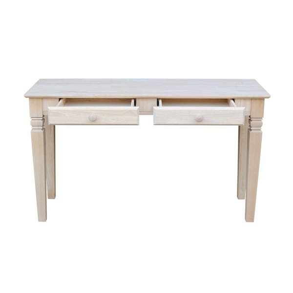 International Concepts Rectangle Java Console Table Includes 2 Drawers, 52 in W, 18 in L, 30 in H, Wood, Unfinished - OT-60S2