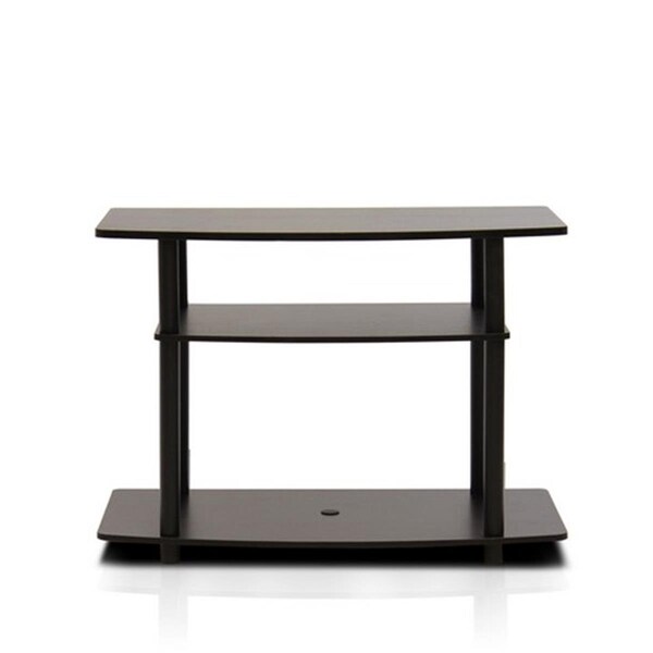 Furinno Furinno Turn-N-Tube No Tools 3-Tier TV Stands; Dark Brown & Black - 23.3 x 31.5 x 15.8 in. - 13192DBR/BK