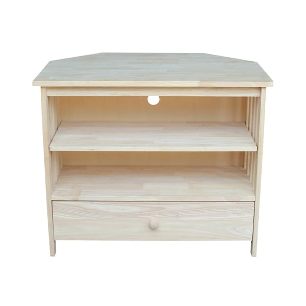 International Concepts Mission Corner EnteRTAinment / TV Stand, Unfinished - TV-27