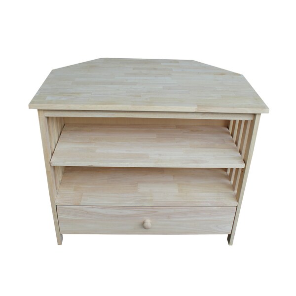 International Concepts Mission Corner EnteRTAinment / TV Stand, Unfinished - TV-27