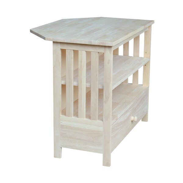 International Concepts Mission Corner EnteRTAinment / TV Stand, Unfinished - TV-27