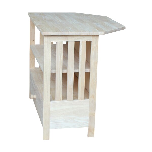 International Concepts Mission Corner EnteRTAinment / TV Stand, Unfinished - TV-27