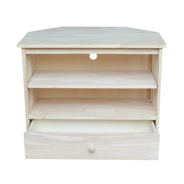 International Concepts Mission Corner EnteRTAinment / TV Stand, Unfinished - TV-27