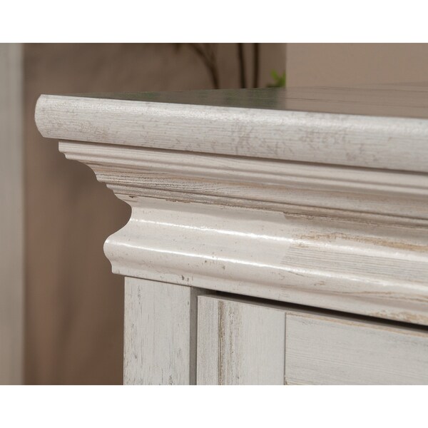 Sauder Barrister Lane Storage Credenza Wp A2 , Accommodates up to an 80 in. TV weighing 95 lbs - 433954