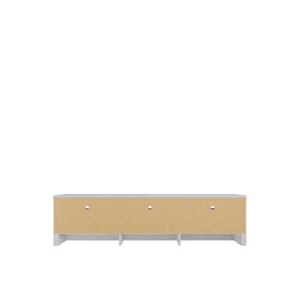 Manhattan Comfort Sylvan 70.86" TV Stand with 3-Drawers in White - 224053