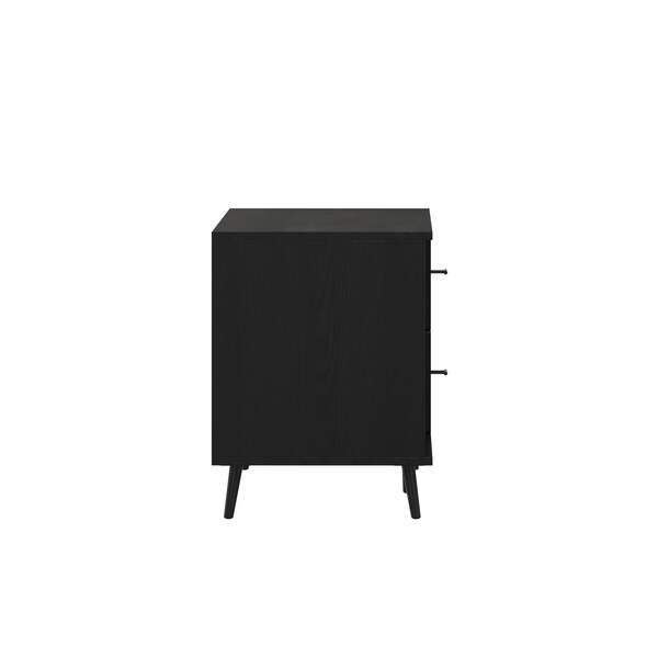 Flash Furniture 60" Black TV Stand with Shelf and Storage Drawers - ZG-028-BK-GG