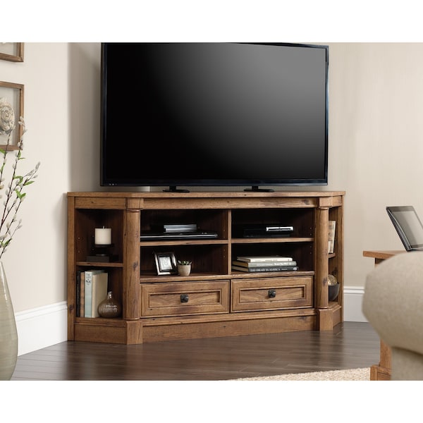 Sauder Palladia Corner Enter Cred Vo A2 , Accommodates up to a 60 in. TV weighing 95 lbs - 420714