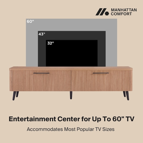 Manhattan Comfort Jodie TV Stand in Maple - TV003-MP
