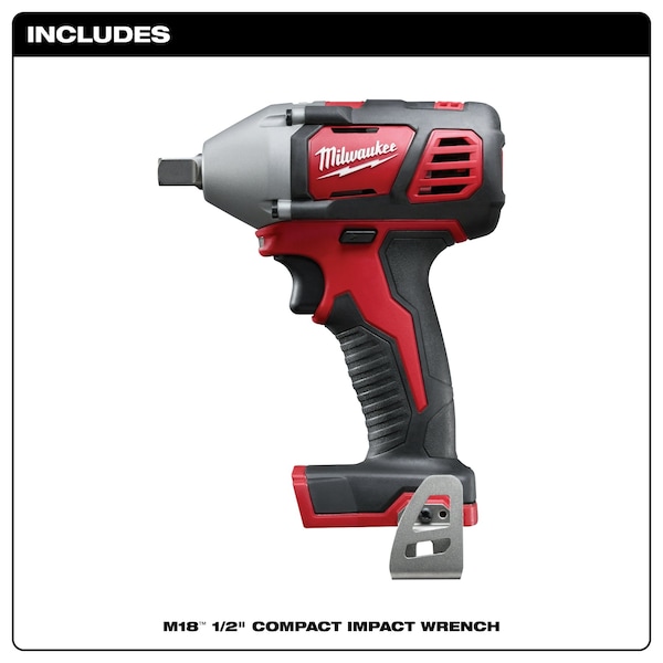 Milwaukee Tool M18 1/2" Impact Wrench w/Pin Detent - 2659-20