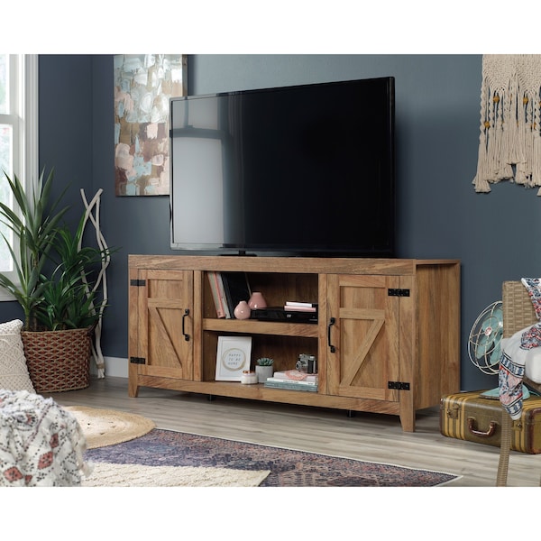 Sauder Entertainment Credenza Sma , Accommodates up to a 70 in. TV weighing 95 lbs - 429516