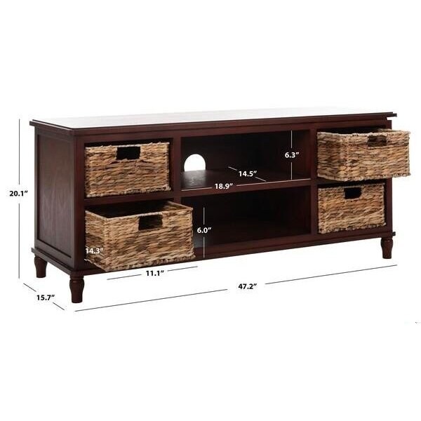 Safavieh Rooney Tv Unit- Cherry - 20.1 X 15.7 X 47.2 In. - AMH5745C