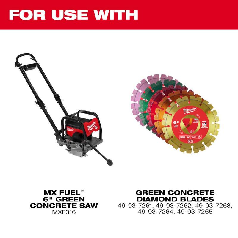 Milwaukee 6 pulgadas Placa Deslizante para Sierras de Concreto Verde - 49-93-7260
