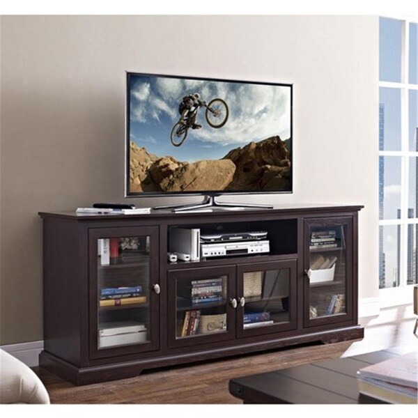 Walker Edison Furniture Walker Edison W70C32ES 70 x 30 in. Highboy Style Wood TV Stand - Espresso - W70C32ES