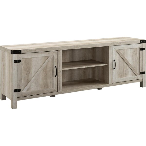 Walker Edison Furniture Walker Edison Furniture  70 in. Modern Farmhouse TV Stand, White Oak - W70BDSDWO