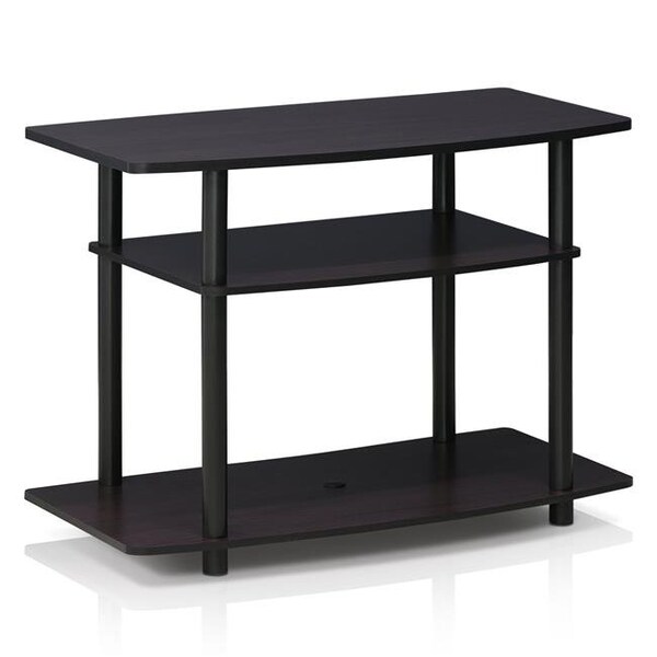 Furinno Furinno 13192DWN Turn-N-Tube No Tools 3-Tier TV Stand; Dark Walnut - 13192DWN
