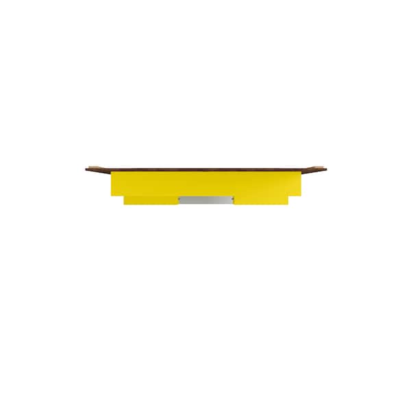 Manhattan Comfort Plaza 64.25 Floating Entertainment Center, Rustic Brown and Yellow - 224BMC94