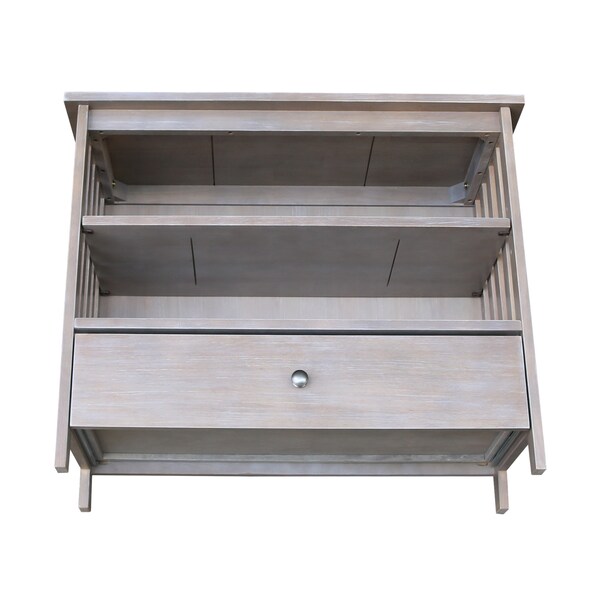 International Concepts Mission Corner TV Stand, Washed Gray Taupe - TV09-27