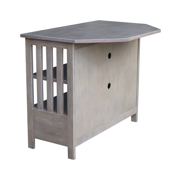 International Concepts Mission Corner TV Stand, Washed Gray Taupe - TV09-27