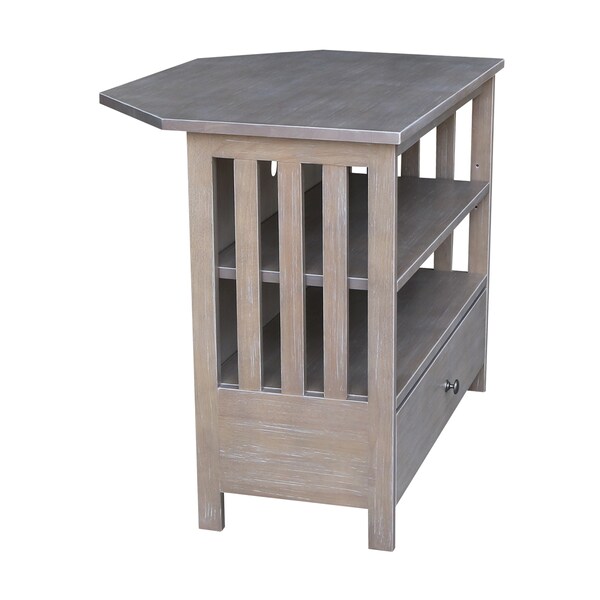 International Concepts Mission Corner TV Stand, Washed Gray Taupe - TV09-27
