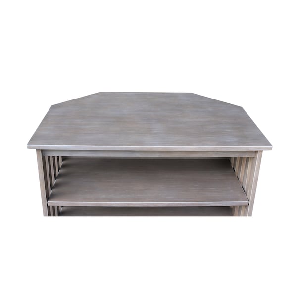 International Concepts Mission Corner TV Stand, Washed Gray Taupe - TV09-27