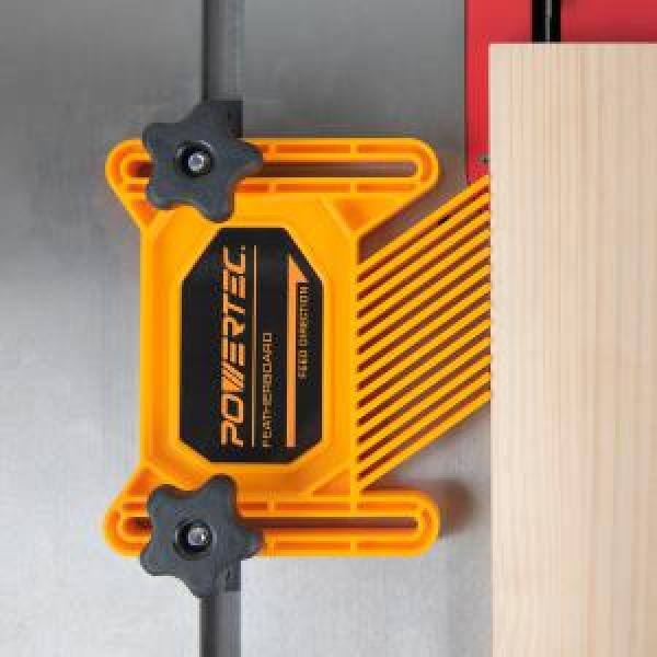 POWERTEC Dual Universal Featherboards para Carpintería Multifuncional con Sistema de Flexión y Bloqueo de Inglete (Paquete de 2) - 71393