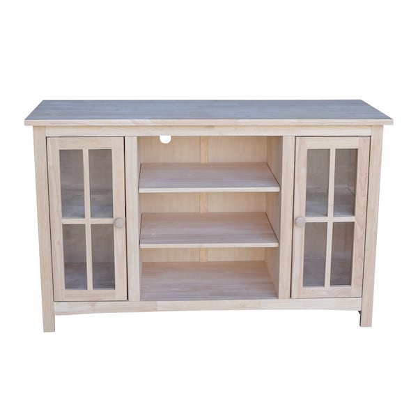 International Concepts EnteRTAinment / TV Stand, with 2 Doors, 48", Unfinished - TV-34