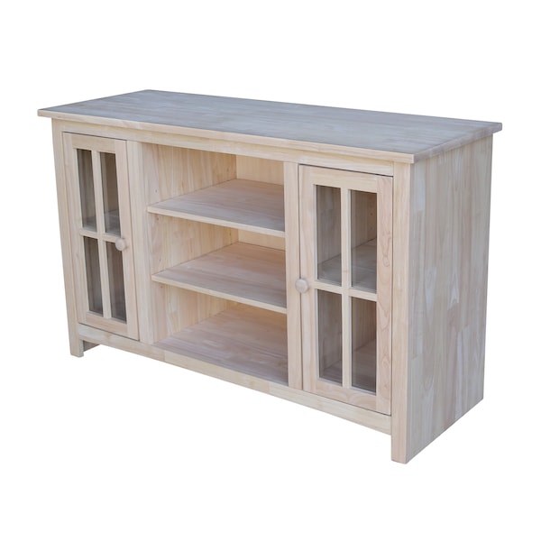 International Concepts EnteRTAinment / TV Stand, with 2 Doors, 48", Unfinished - TV-34