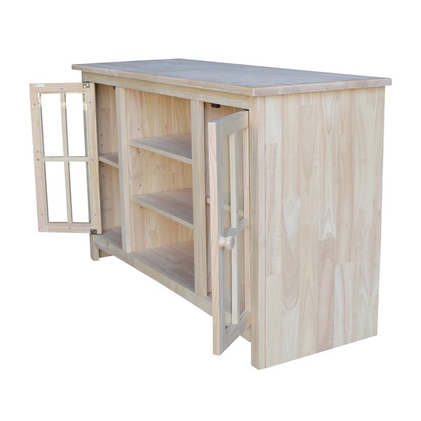 International Concepts EnteRTAinment / TV Stand, with 2 Doors, 48", Unfinished - TV-34