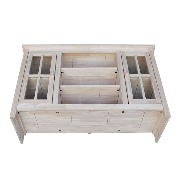 International Concepts EnteRTAinment / TV Stand, with 2 Doors, 48", Unfinished - TV-34