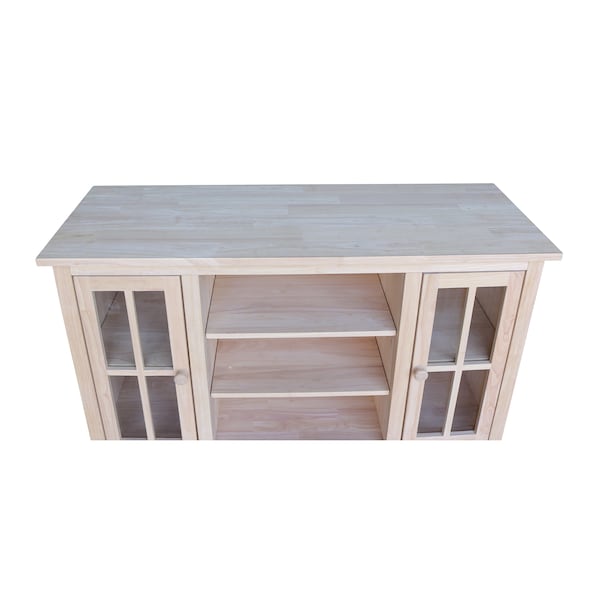 International Concepts EnteRTAinment / TV Stand, with 2 Doors, 48", Unfinished - TV-34