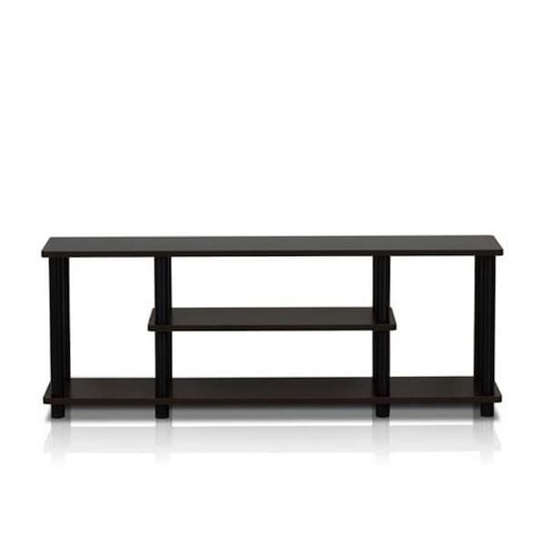 Furinno Furinno Turn-N-Tube No Tools 3D 3-Tier Entertainment TV Stands; Black - 16.2 x 43.8 x 11.7 in. - 12250R1WN/BK