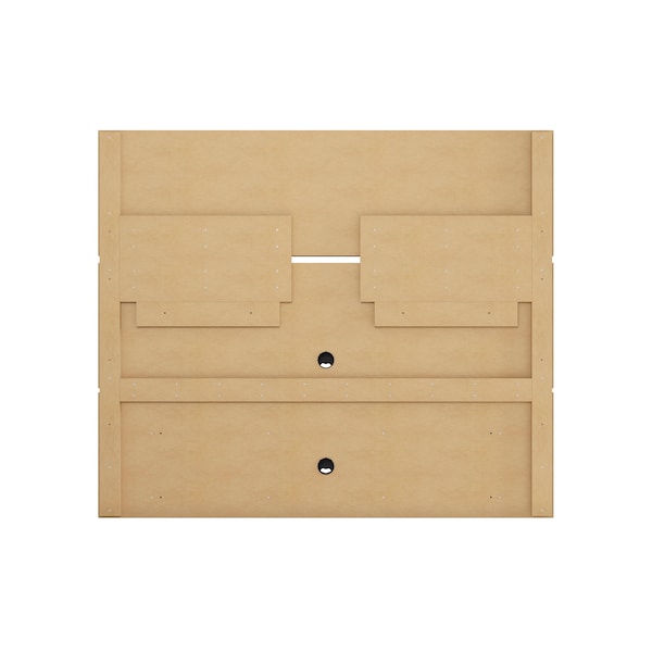 Manhattan Comfort Vernon 62.99 Floating Entertainment Center, Rustic Brown - 236BMC9