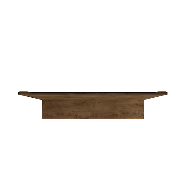 Manhattan Comfort Vernon 62.99 Floating Entertainment Center, Rustic Brown - 236BMC9