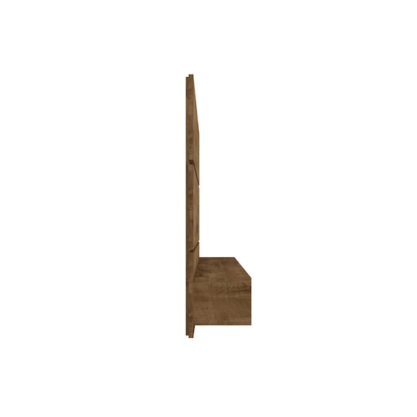 Manhattan Comfort Vernon 62.99 Floating Entertainment Center, Rustic Brown - 236BMC9