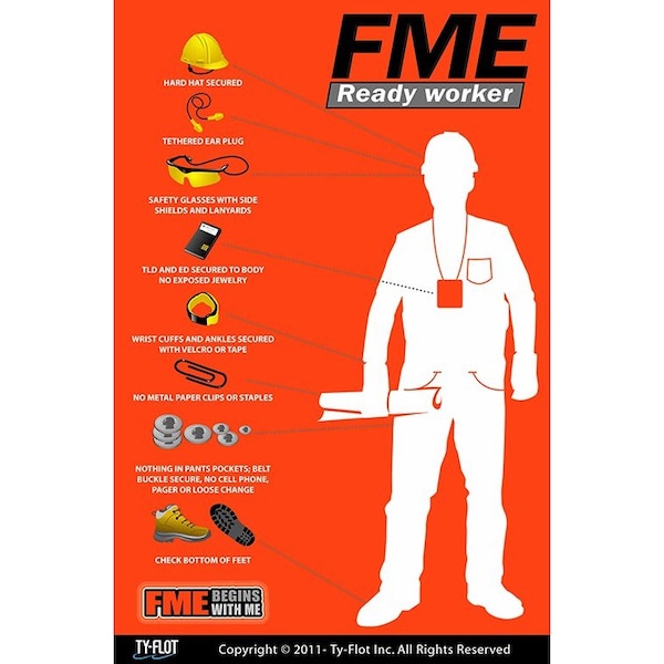 Ty-Flot FME Ready Worker Sign, 8" x 11 - FMERDYWRKR