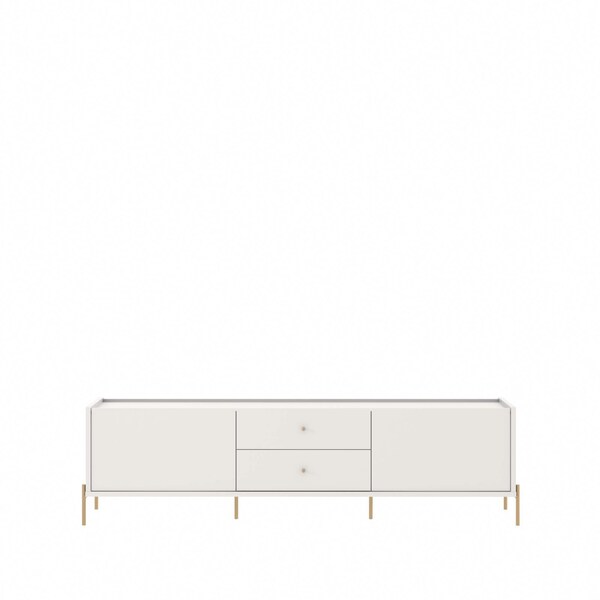 Manhattan Comfort Jasper 86.69 TV Stand in Off White Matte - 226951
