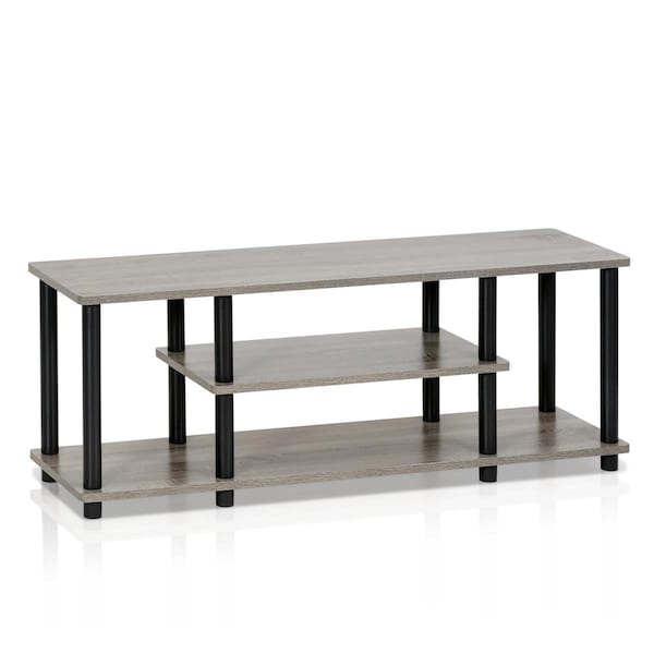 Furinno Turn-N-Tube No Tools 3-Tier Entertainment Tv Stand - 12250GYW/BK