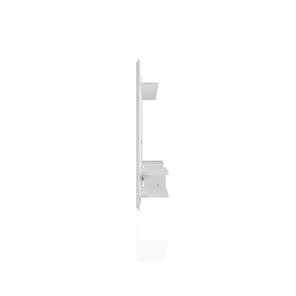 Manhattan Comfort Plaza 64.25 Floating Entertainment Center, White - 224BMC6
