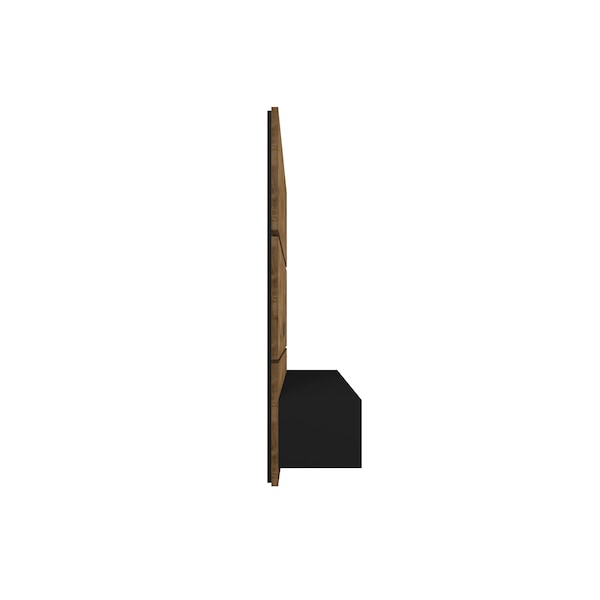 Manhattan Comfort Vernon 62.99 Floating Entertainment Center, Rustic Brown and Black - 236BMC98